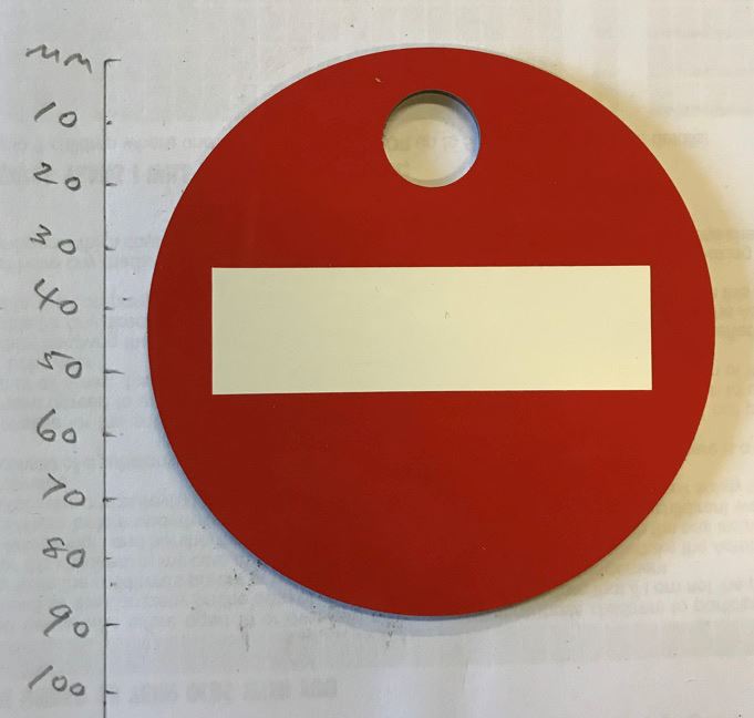 No Entry Sign 9cm Diameter