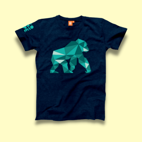 Adult T-Shirt Navy Gorilla