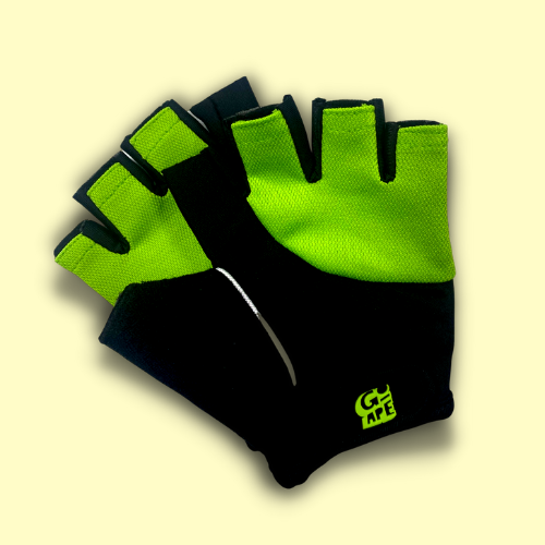 Gloves Adult Green Fingerless
