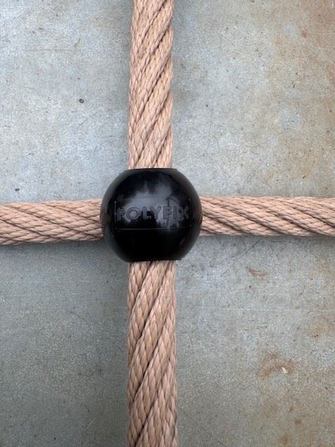 Combi-rope black plastic cross