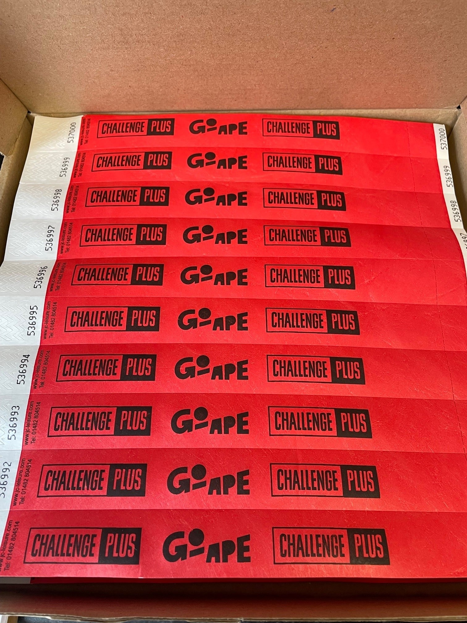 TTC+ Challenge Plus Wristbands - Pack of 1,000